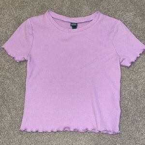Wild Fable XS Purple T Shirt with Ruffled Sleeves